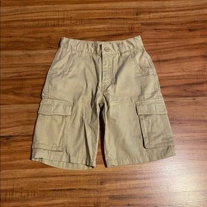 Highland Outfitters Boys Khaki Cotton Cargo Shorts Size 8